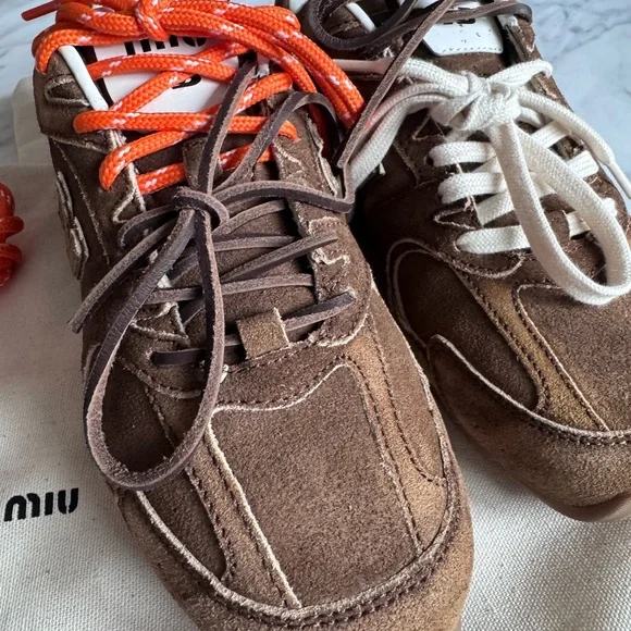 BRAND NEW AUTHENTIC New Balance X Miu Miu 530 SL suede sneakers SIZE EU 37 - Picture 4 of 10